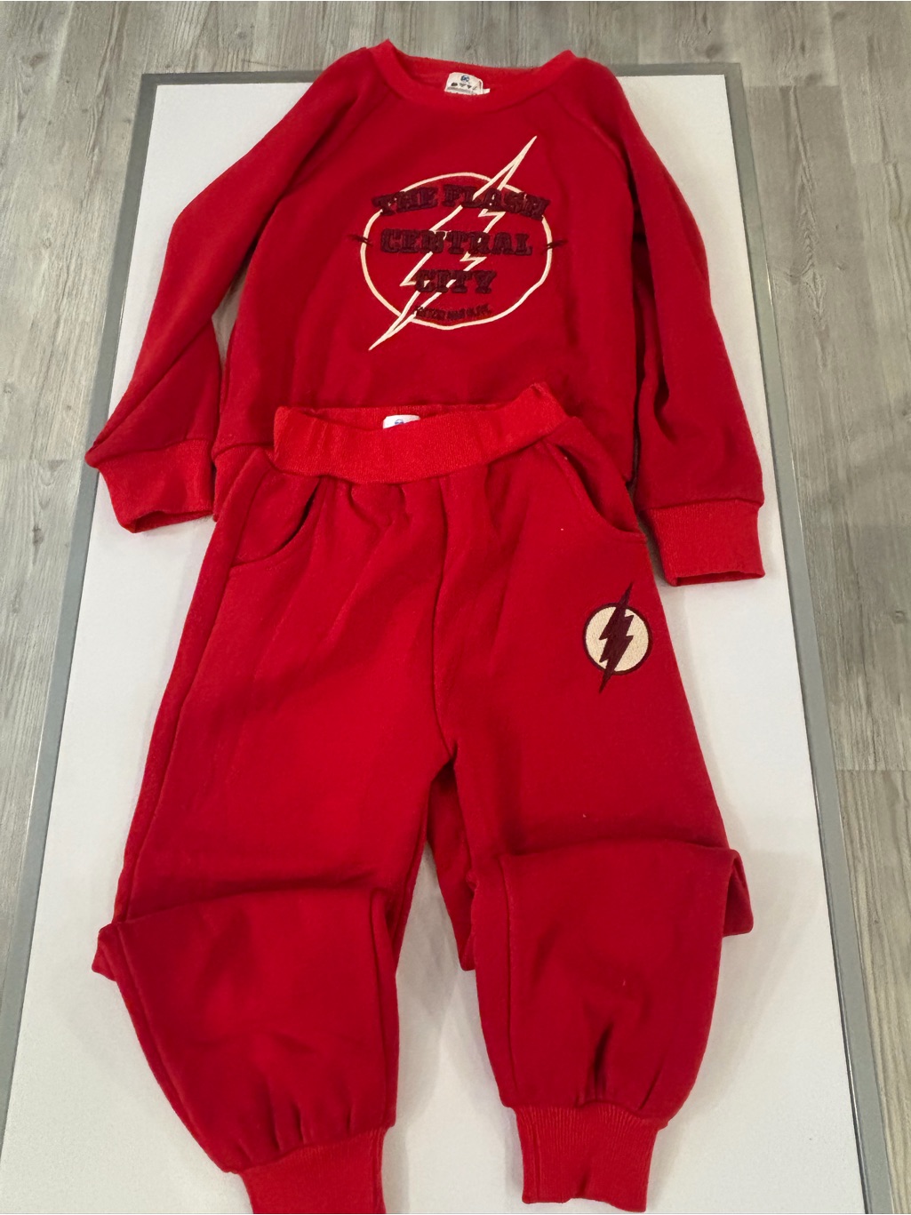 Lola And The Boys Red Matching Lightning Sweatset